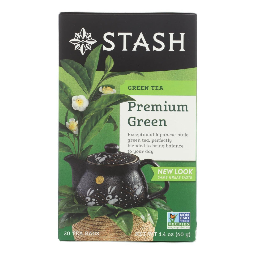Stash Tea Organic Green Tea - Premium - Case Of 6 - 20 Bags - Maras Green
