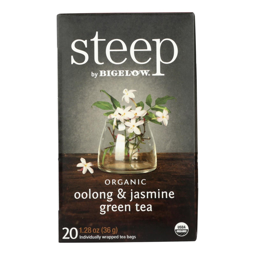Steep By Bigelow Organic Oolong And Jasmine Green Tea - Case Of 6 - 20 Bags - Maras Green