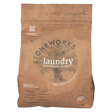Stoneworks Laundry Detergent Pods - Oak Tree - Case Of 6 - 50 Count - Maras Green