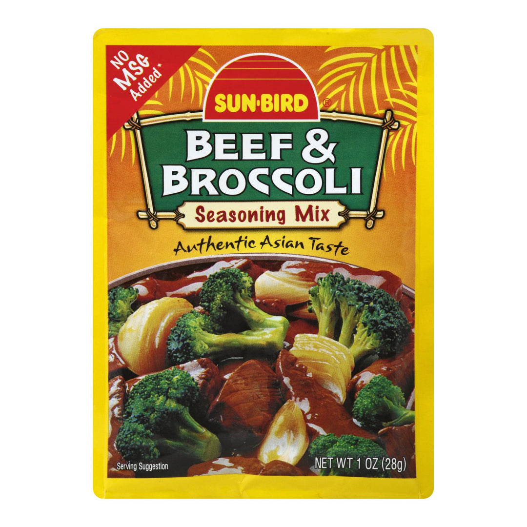 Sunbird Seasoning Mix - Beef And Broccoli - Case Of 24 - 1 Oz. - Maras Green