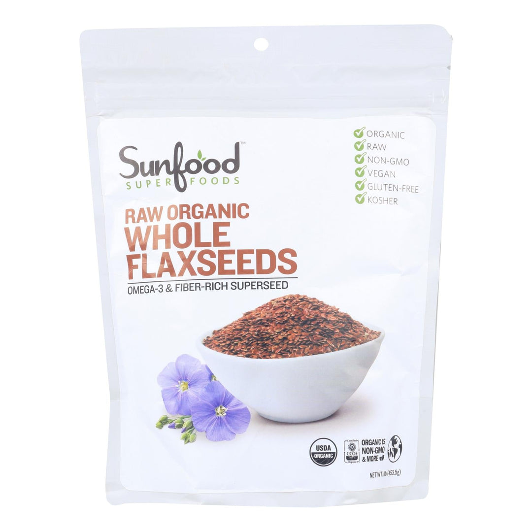 Sunfood - Flax Seeds - 1 Each - 16 Oz - Maras Green