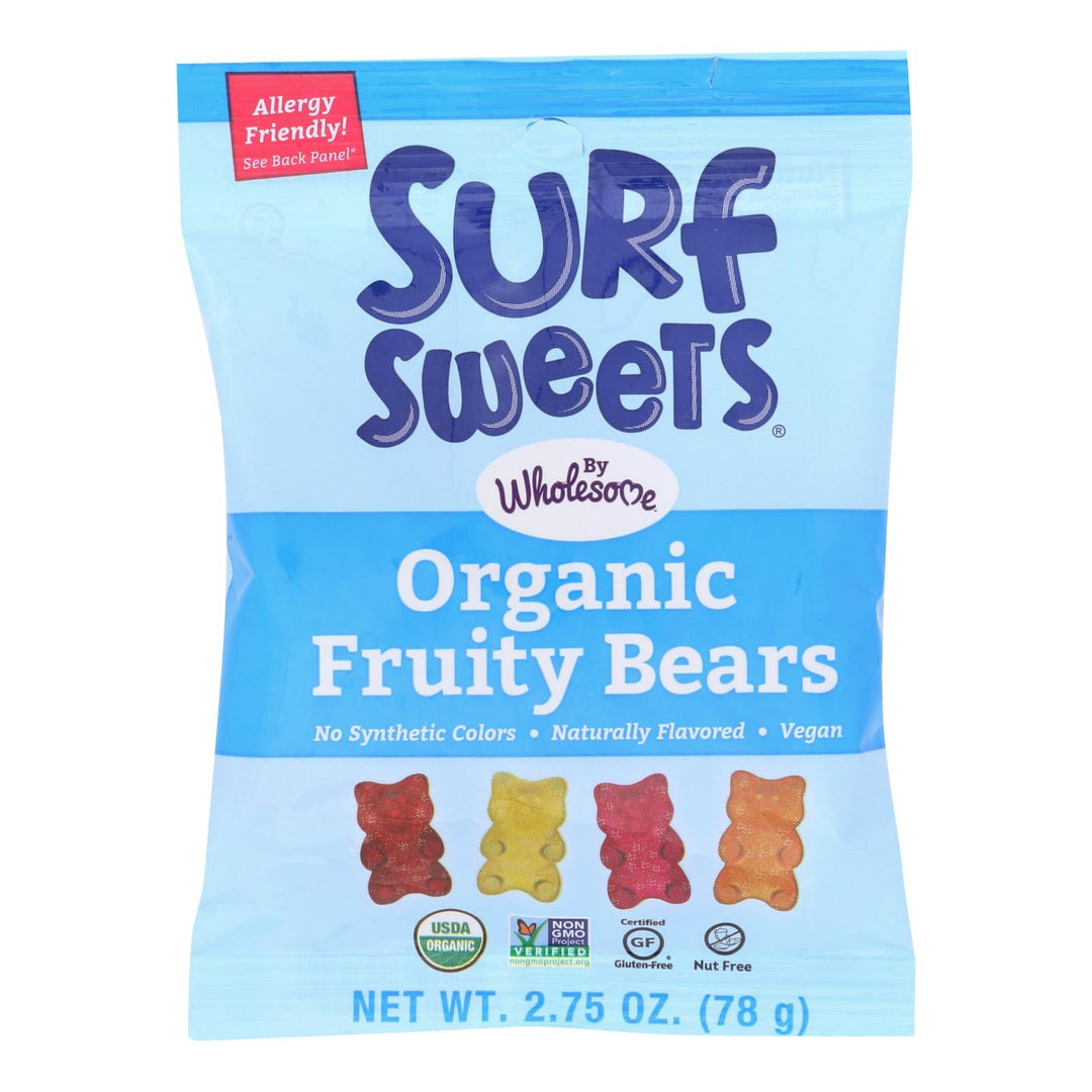 Surf Sweets Organic Fruity Bears - Case Of 12 - 2.75 Oz. - Maras Green