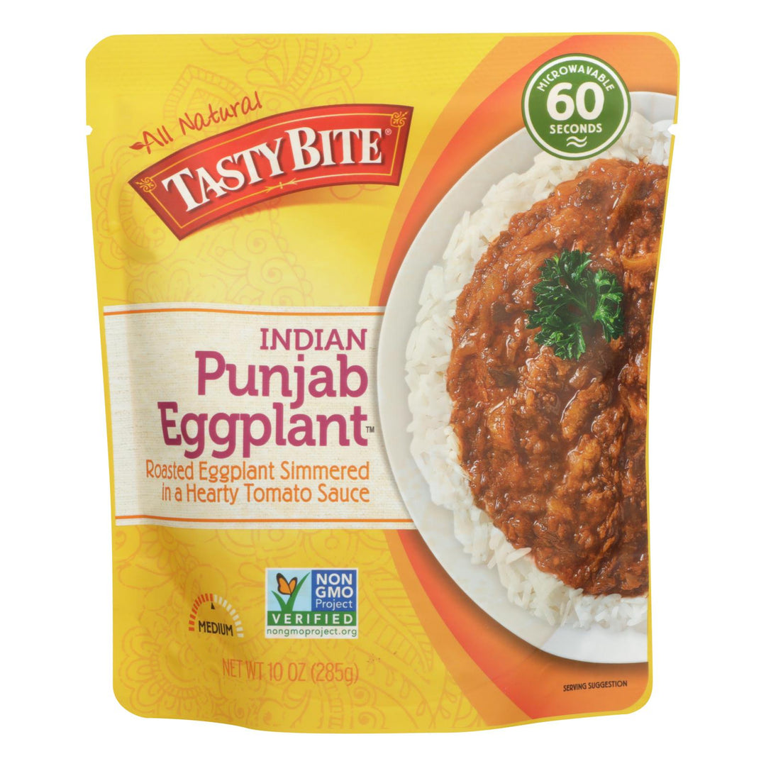 Tasty Bite Entree - Indian Cuisine - Punjab Eggplant - 10 Oz - Case Of 6 - Maras Green