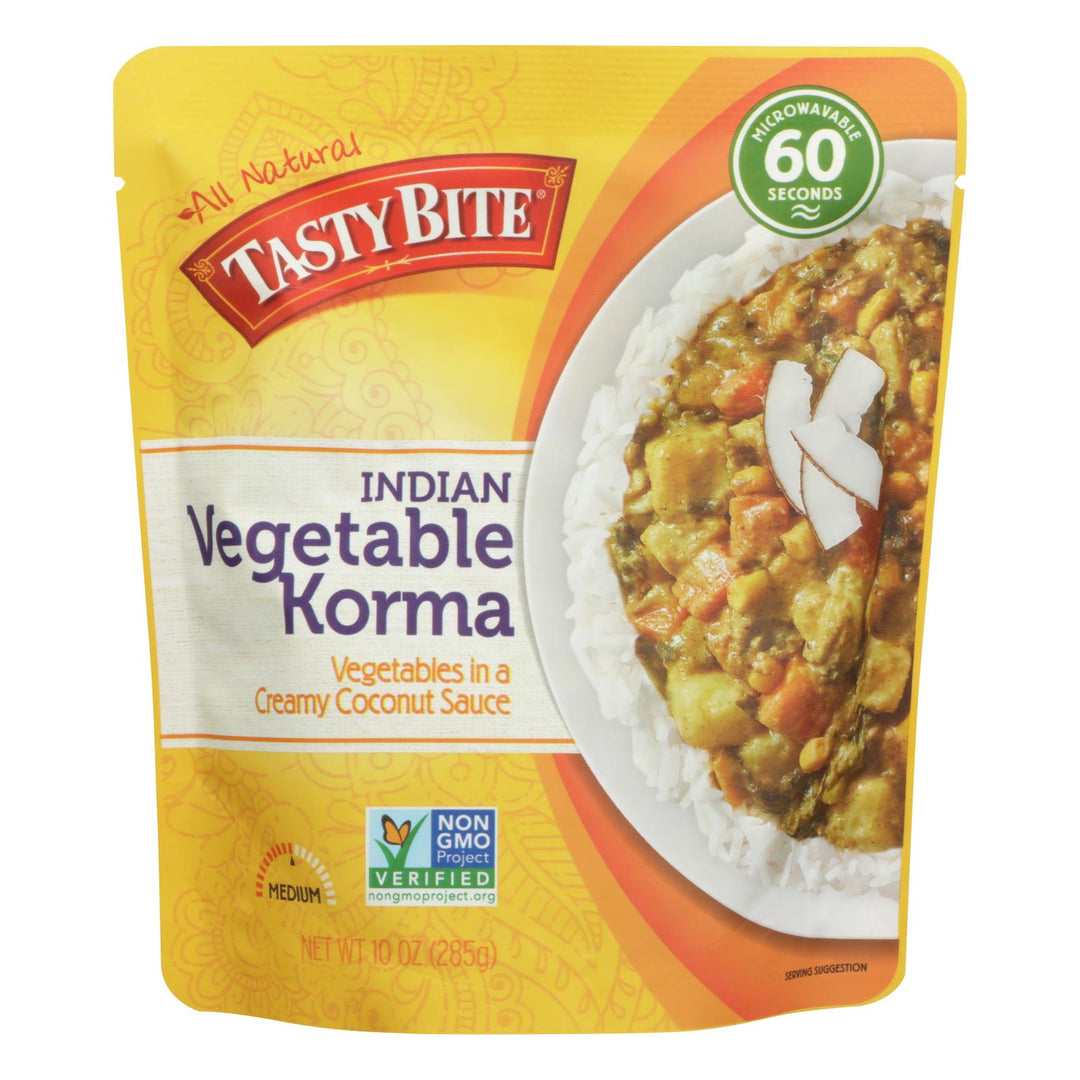 Tasty Bite Entree - Indian Cuisine - Vegetable Korma - 10 Oz - Case Of 6 - Maras Green