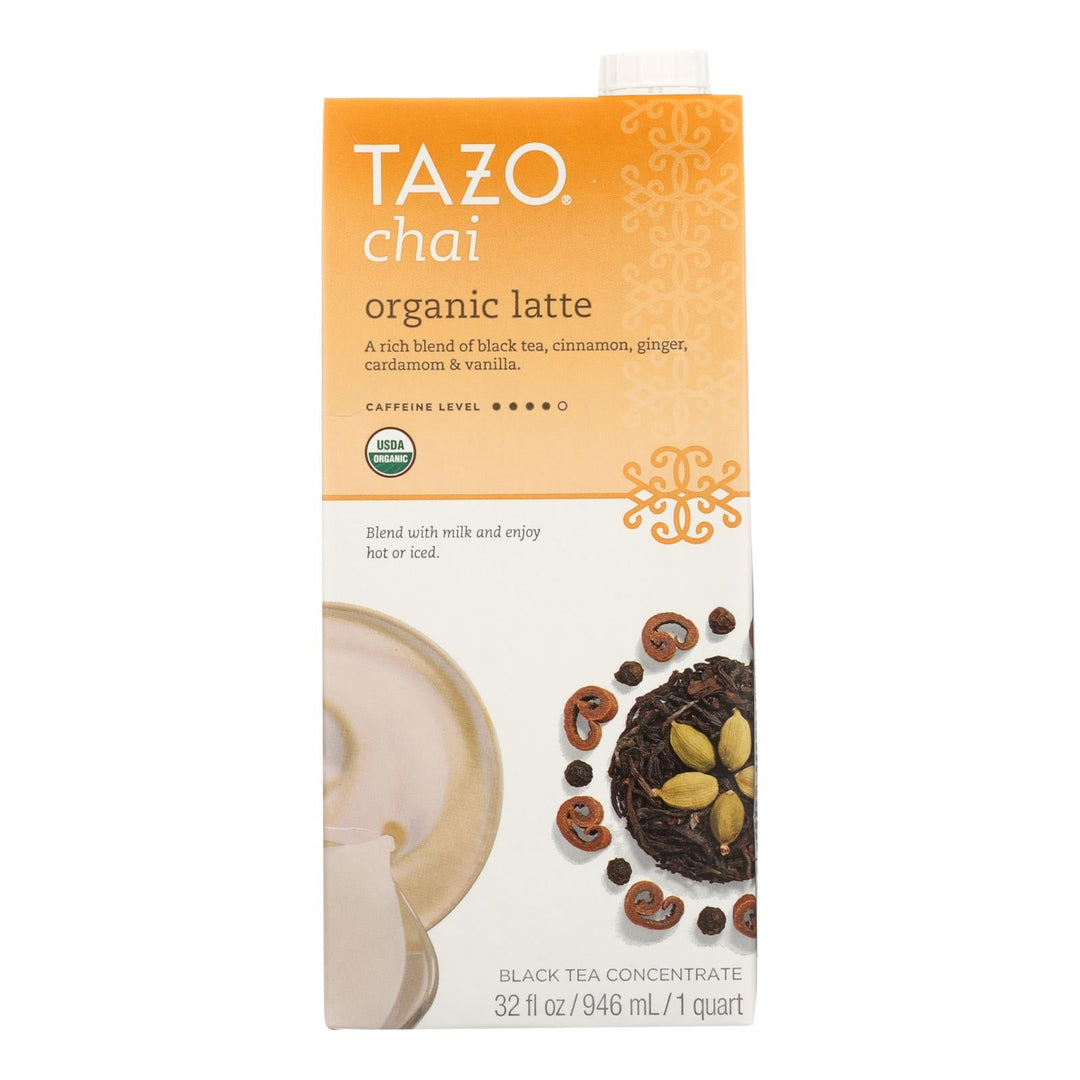 Tazo Tea Organic Tea - Chai Latte - Case Of 6 - 32 Fl Oz - Maras Green