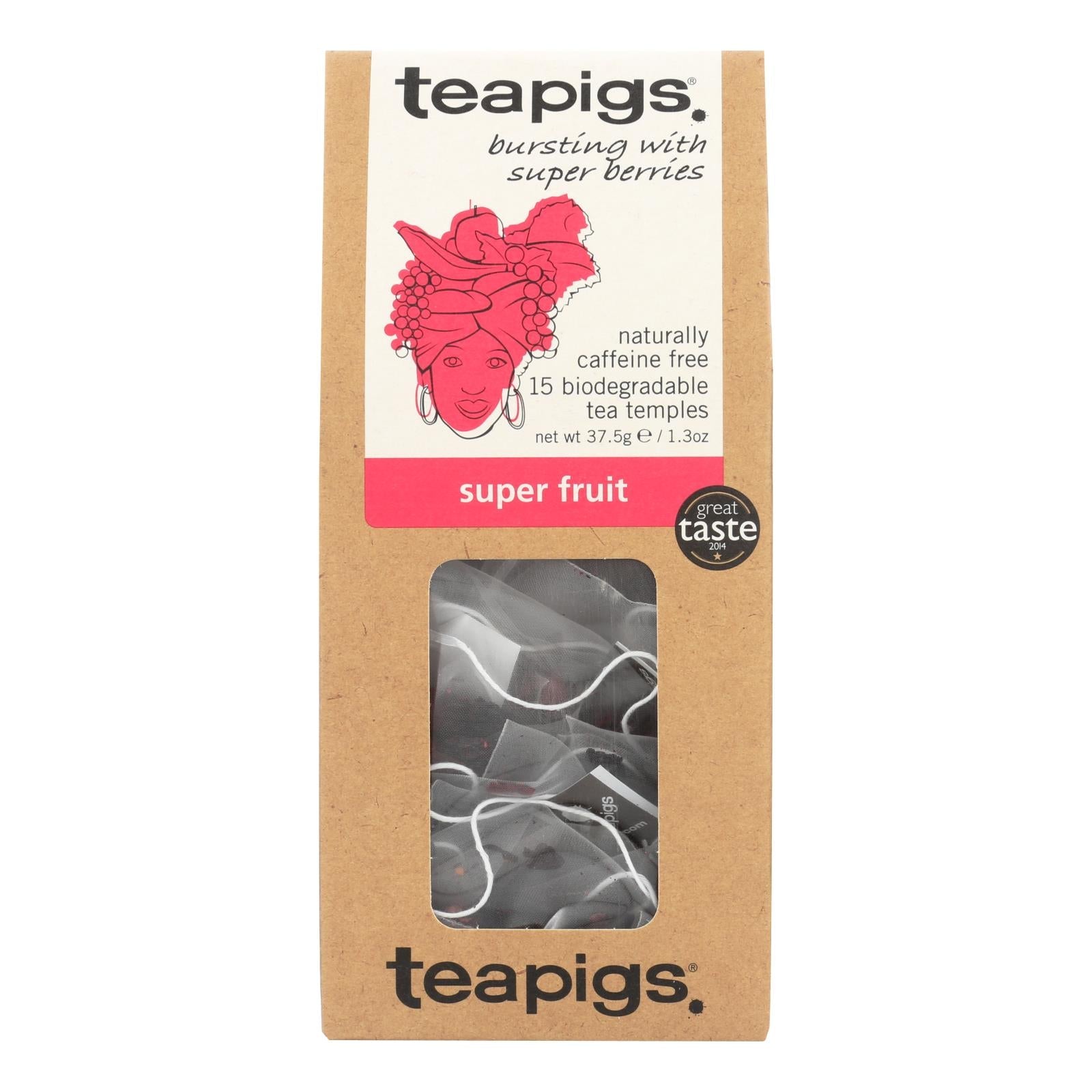 Teapigs Super Fruits Bursting With Super Berries Tea - Case Of 6 - 15 Ct - Maras Green