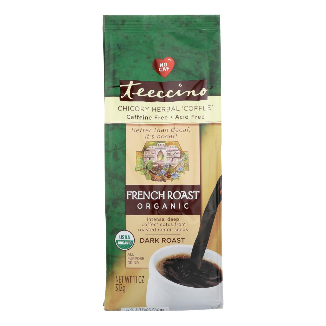 Teeccino Herbal Coffee French Roast Maya Dark Roast - 11 Oz - Case Of 6 - Maras Green