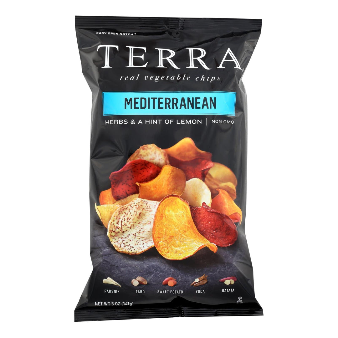 Terra Chips Exotic Vegetable Chips - Mediterranean - Case Of 12 - 5 Oz. - Maras Green