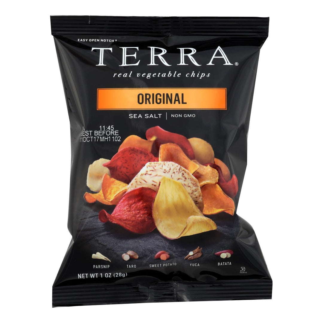 Terra Chips Exotic Vegetable Chips - Original - Case Of 24 - 1 Oz. - Maras Green