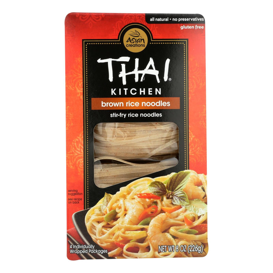 Thai Kitchen Brown Rice Noodles - Case Of 6 - 8 Oz. - Maras Green