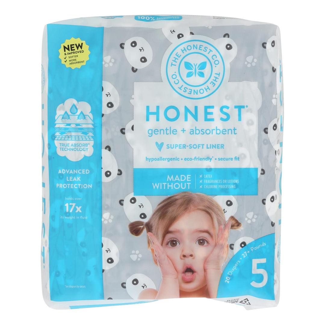 The Honest Company - Diapers Size 5 - Pandas - 20 Count - Maras Green