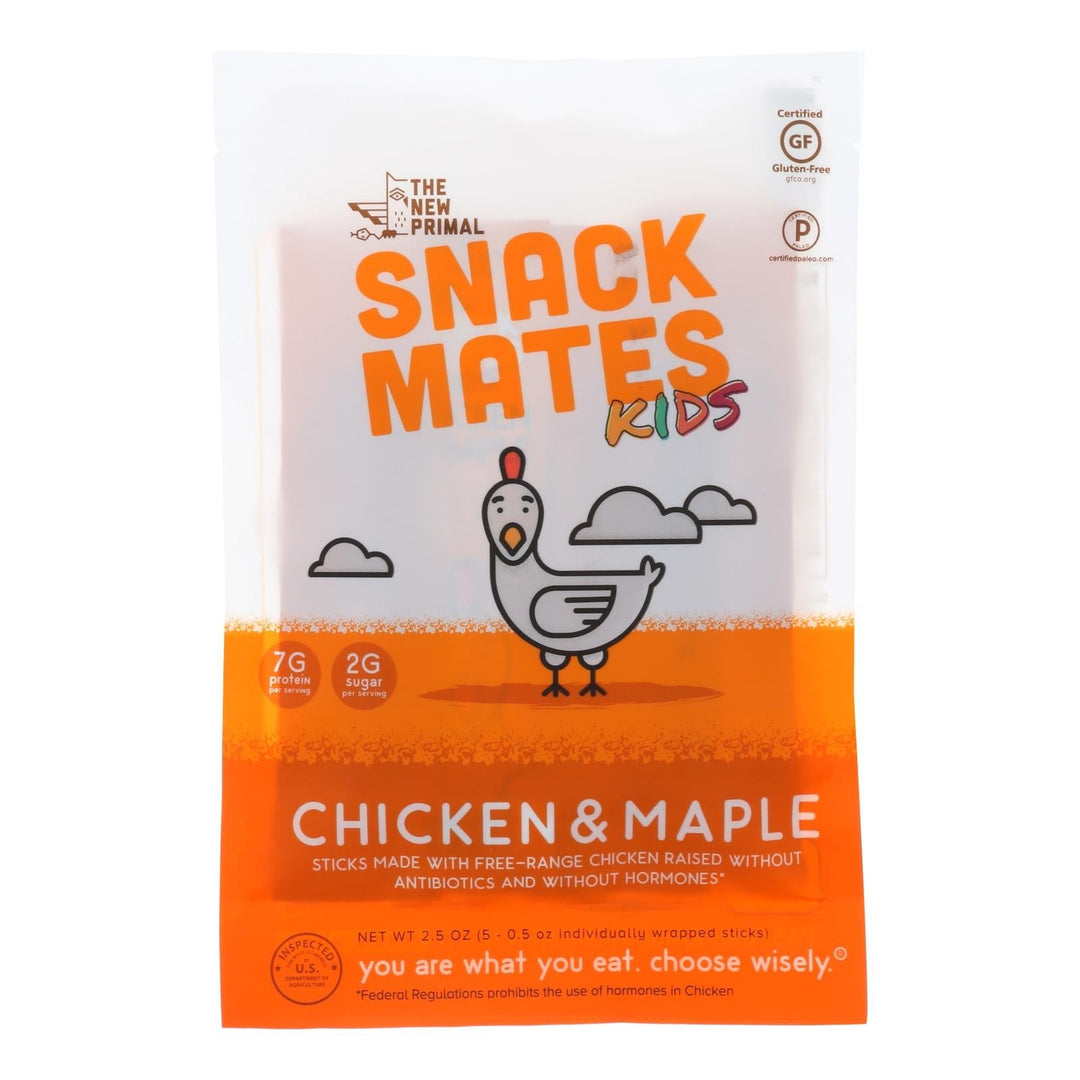 The New Primal - Snack Mates Chicken Maple - Case Of 8 - 2.5 Oz - Maras Green