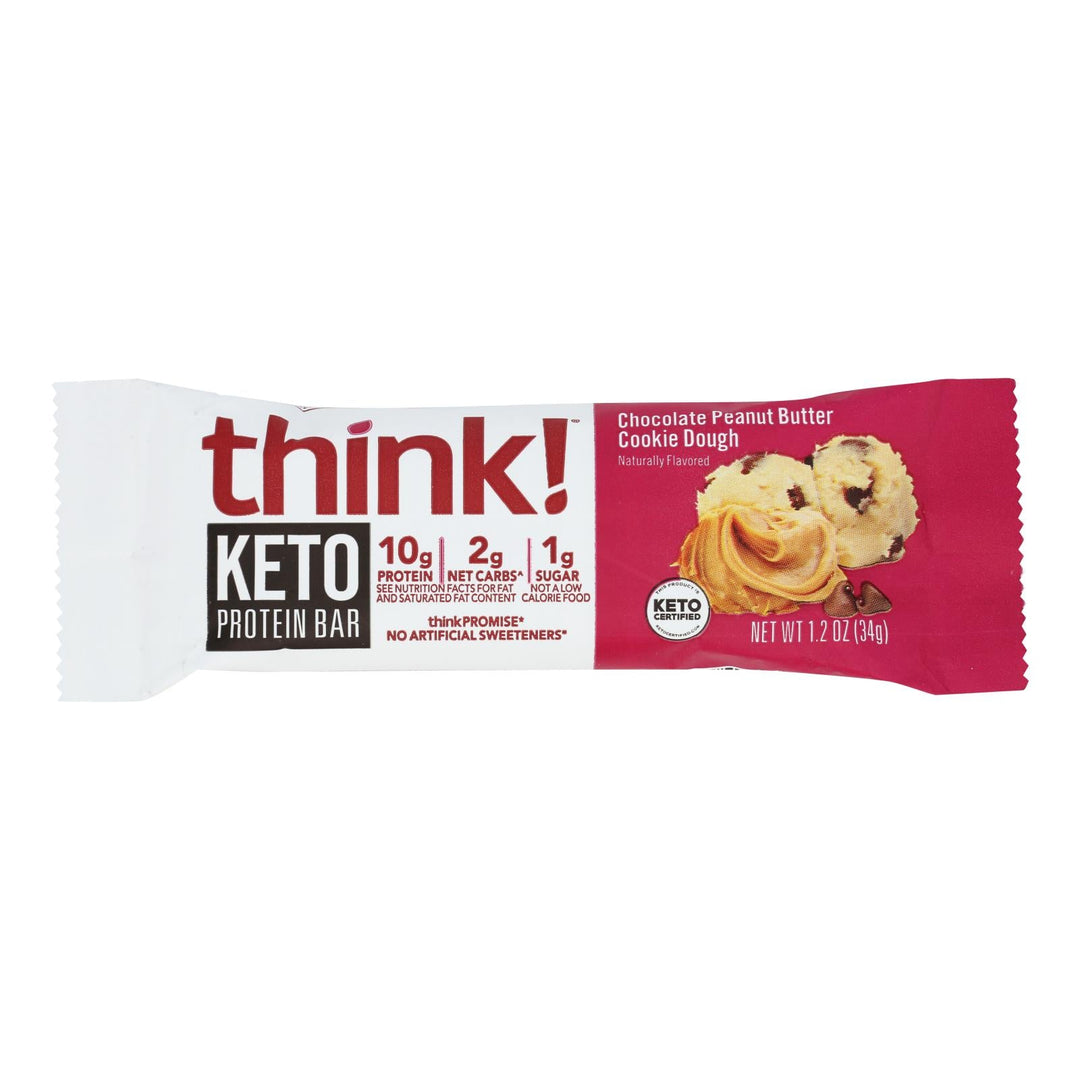 Think! - Protein Br Kto Chocolate Peanut Butter Ckydgh - Case Of 10 - 1.2 Oz - Maras Green