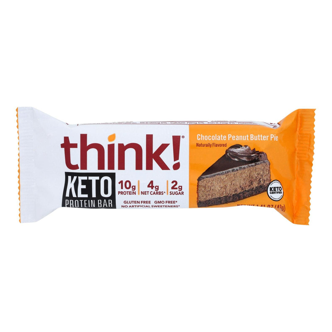 Think! Thin - Bar Keto Prtn Choc Pb Pie - Cs Of 10 - 1.41 Oz - Maras Green
