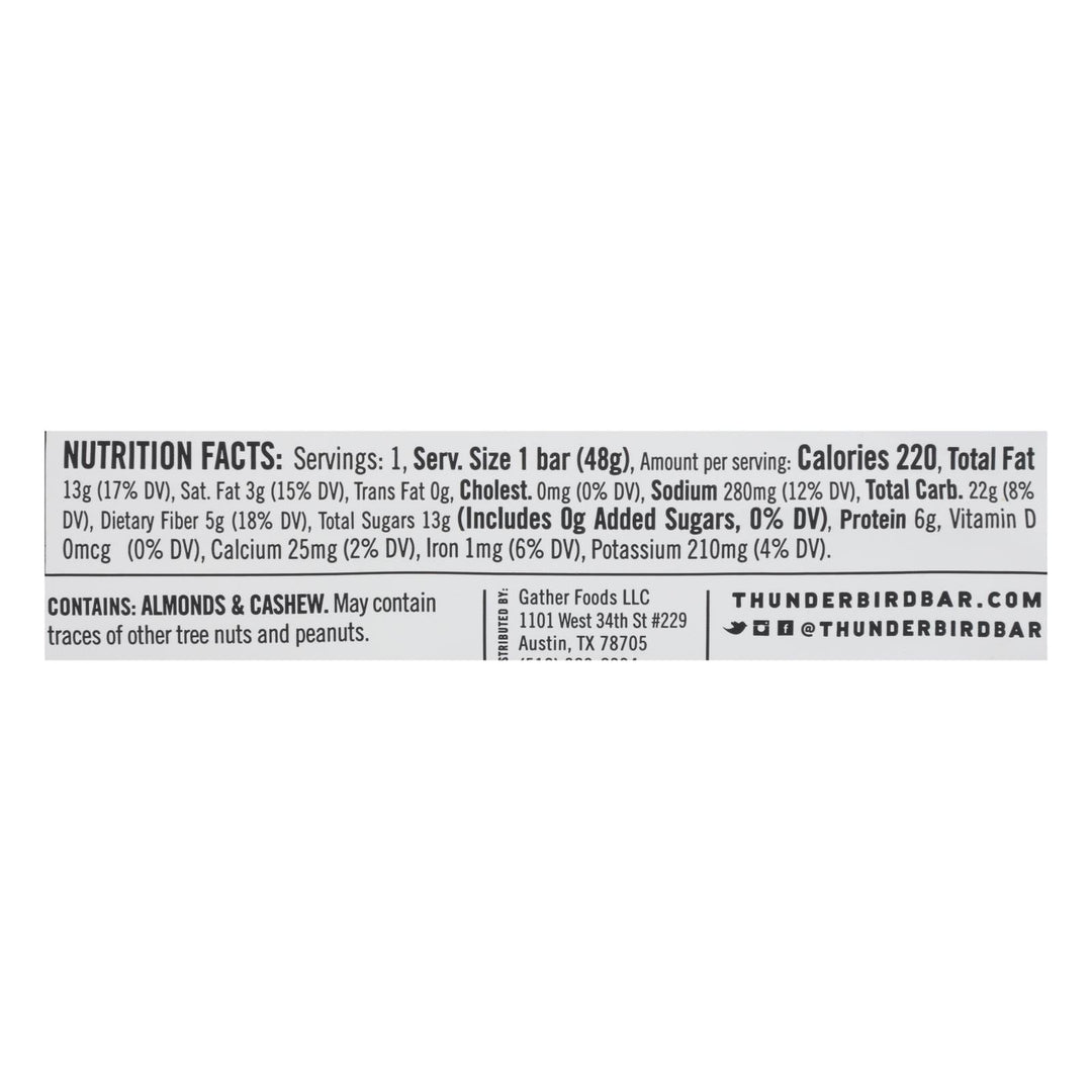 Thunderbird - Bar Chocolate Almond Butter Sea Salt - Case Of 12 - 1.7 Oz - Maras Green