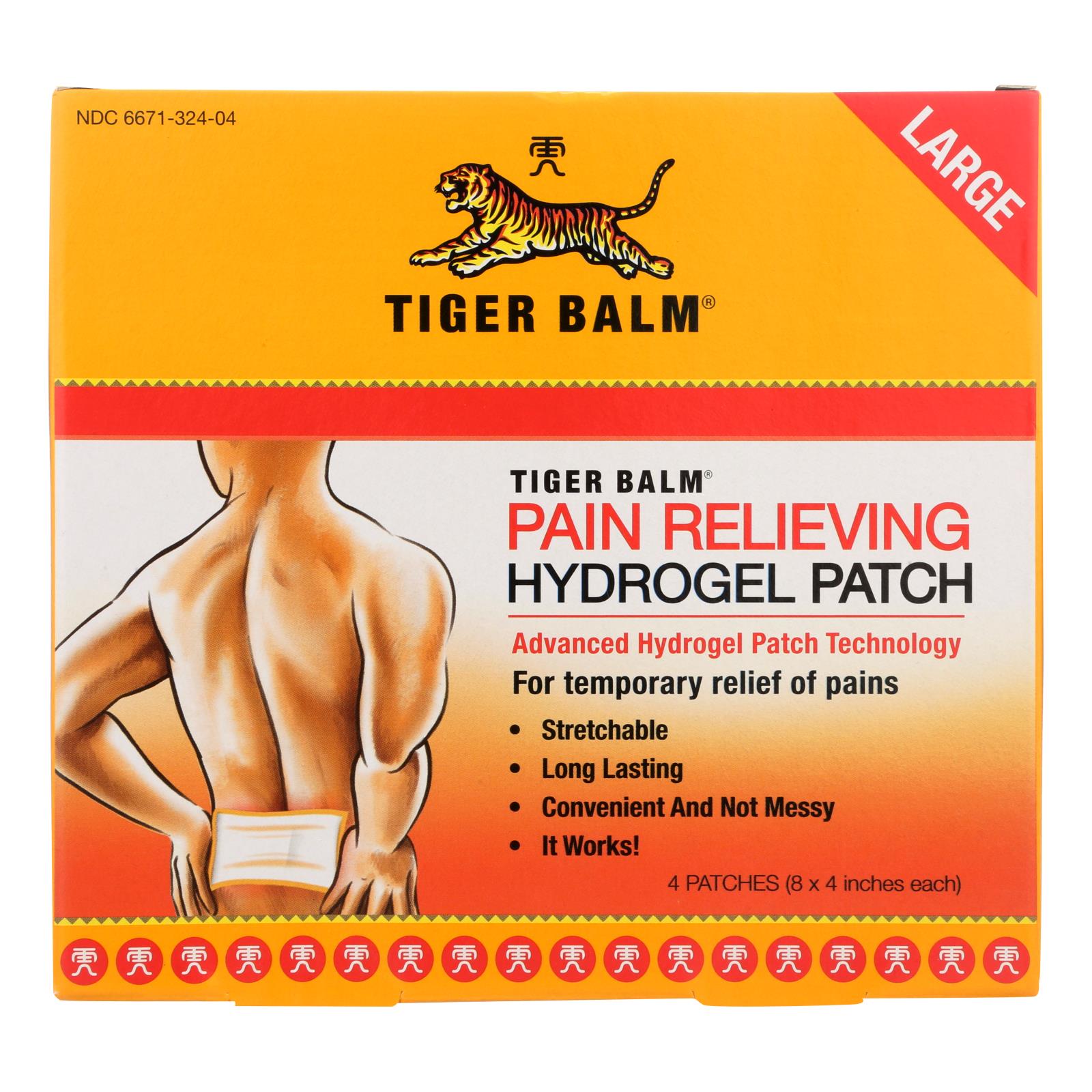 Tiger Balm Pain Relieving Large Patches - Case Of 6 - 4 Pack - Maras Green