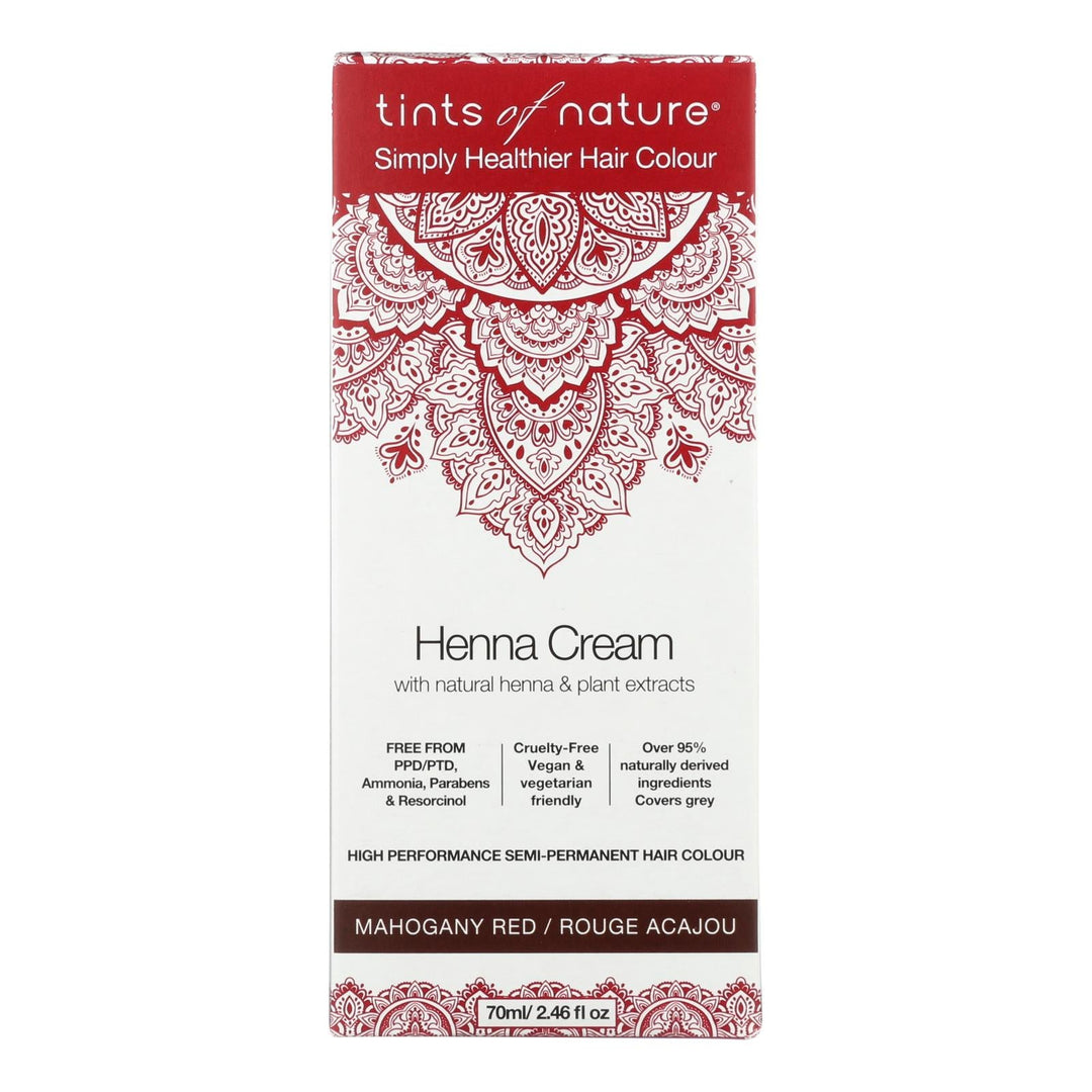 Tints Of Nature - Henna Cream Mahogany Red - 2.46 Fz - Maras Green