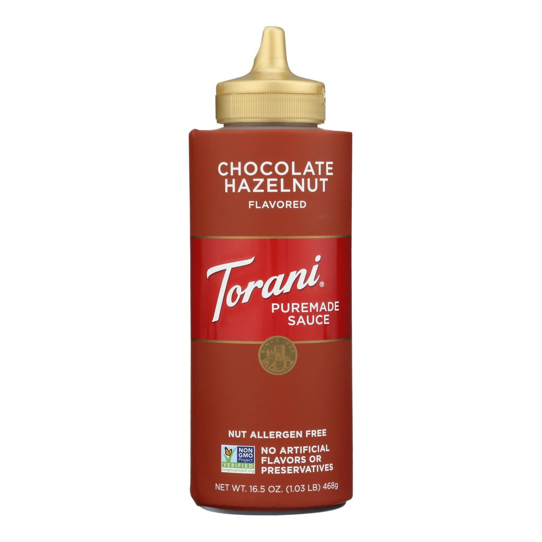 Torani - Sauce Puremade Chocolate Hazelnut - Case Of 4 - 16.5 Fz - Maras Green