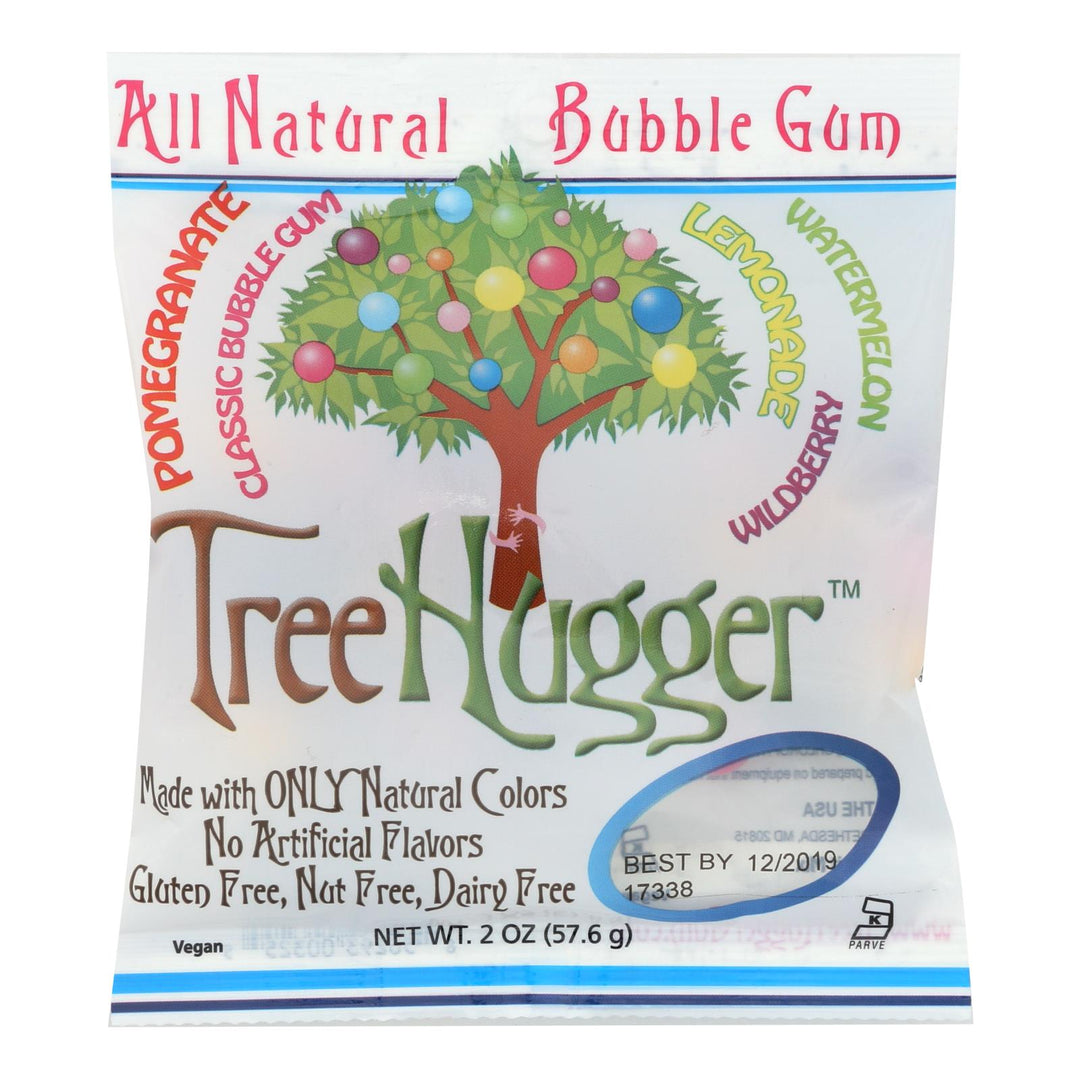 Tree Hugger Bubble Gum - Fantastic Fruit - 2 Oz - Case Of 12 - Maras Green