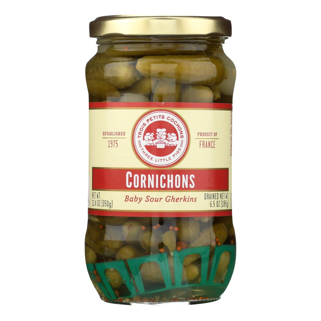 Trois Petits Cochons - Cornichons - Case Of 12 - 12.4 Ounces - Maras Green