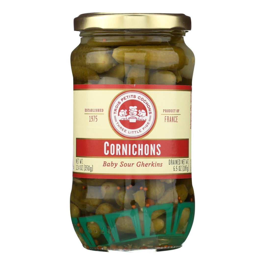 Trois Petits Cochons - Cornichons - Case Of 12 - 12.4 Ounces - Maras Green