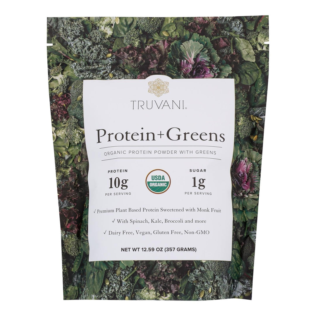 Truvani - Protein Powder Greens - 1 Each - 12.59 Oz - Maras Green