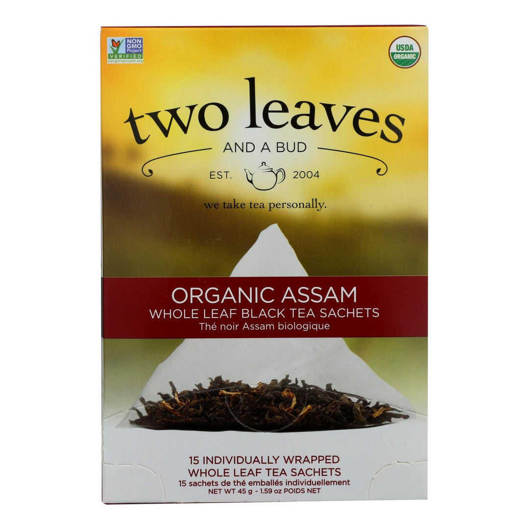 Two Leaves And A Bud Black Tea - Organic Assam - Case Of 6 - 15 Bags - Maras Green
