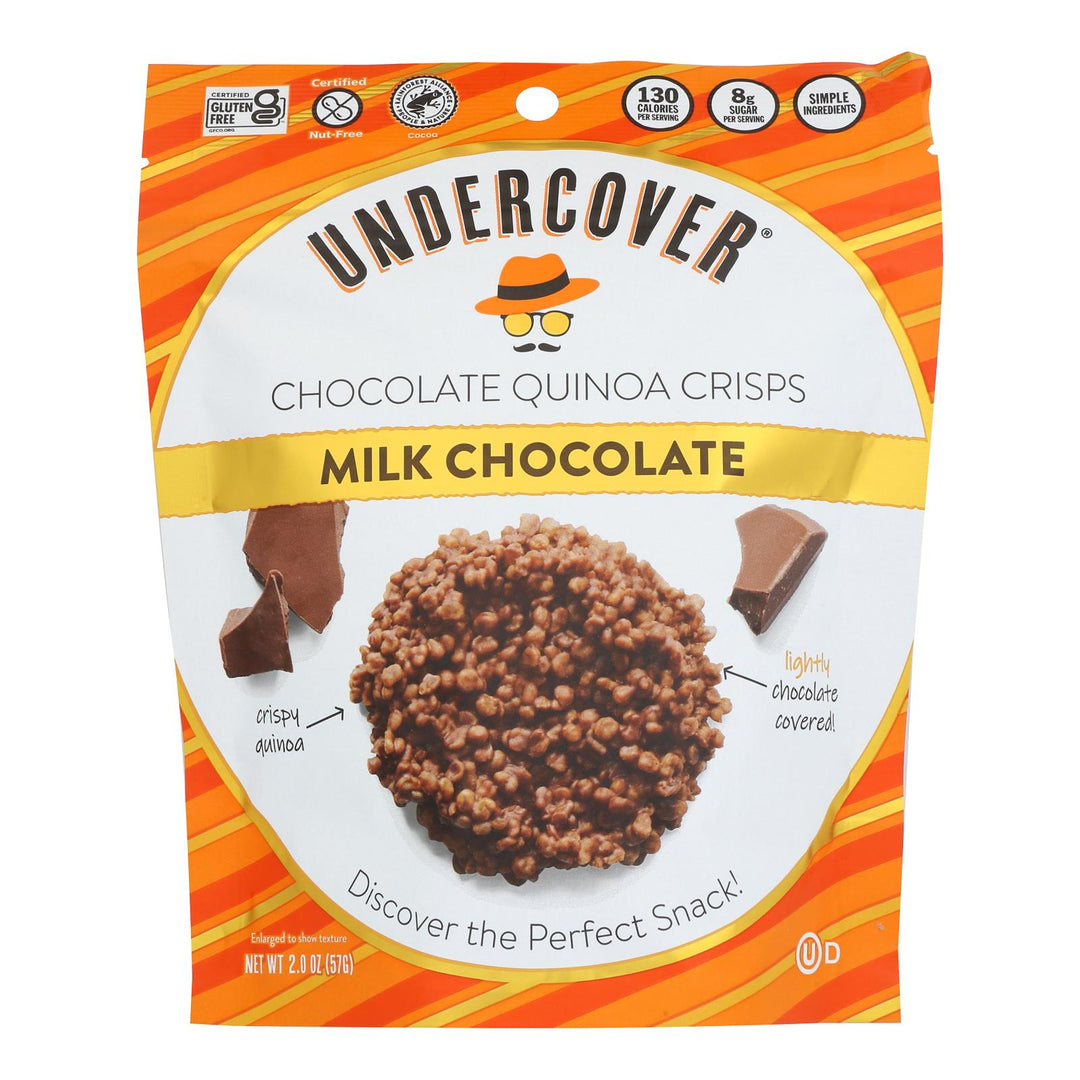 Undercover Quinoa - Crispy Quinoa Milk Choco - Case Of 12 - 2 Oz - Maras Green