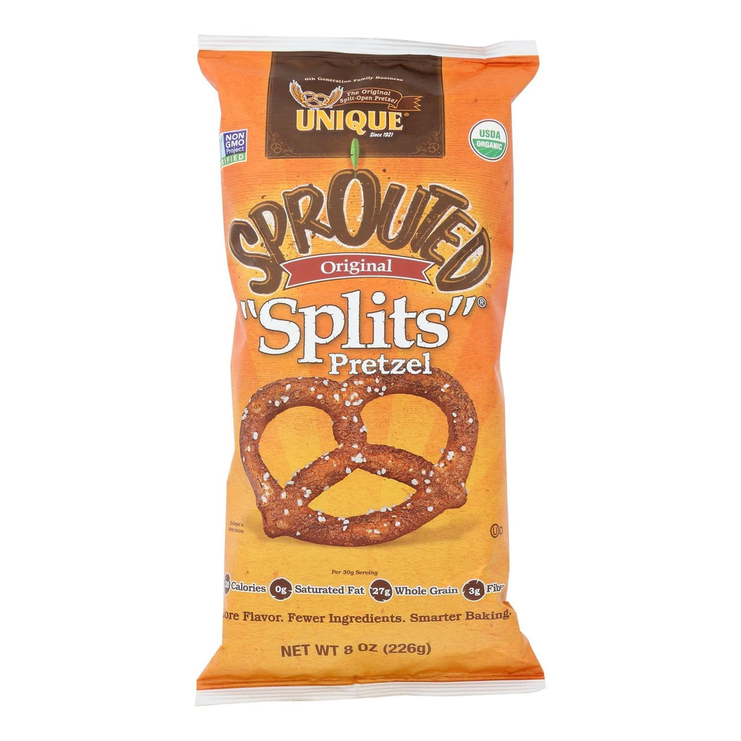 Unique Pretzels - Sprouted Grain Pretzels - Case Of 12 - 8 Oz. - Maras Green