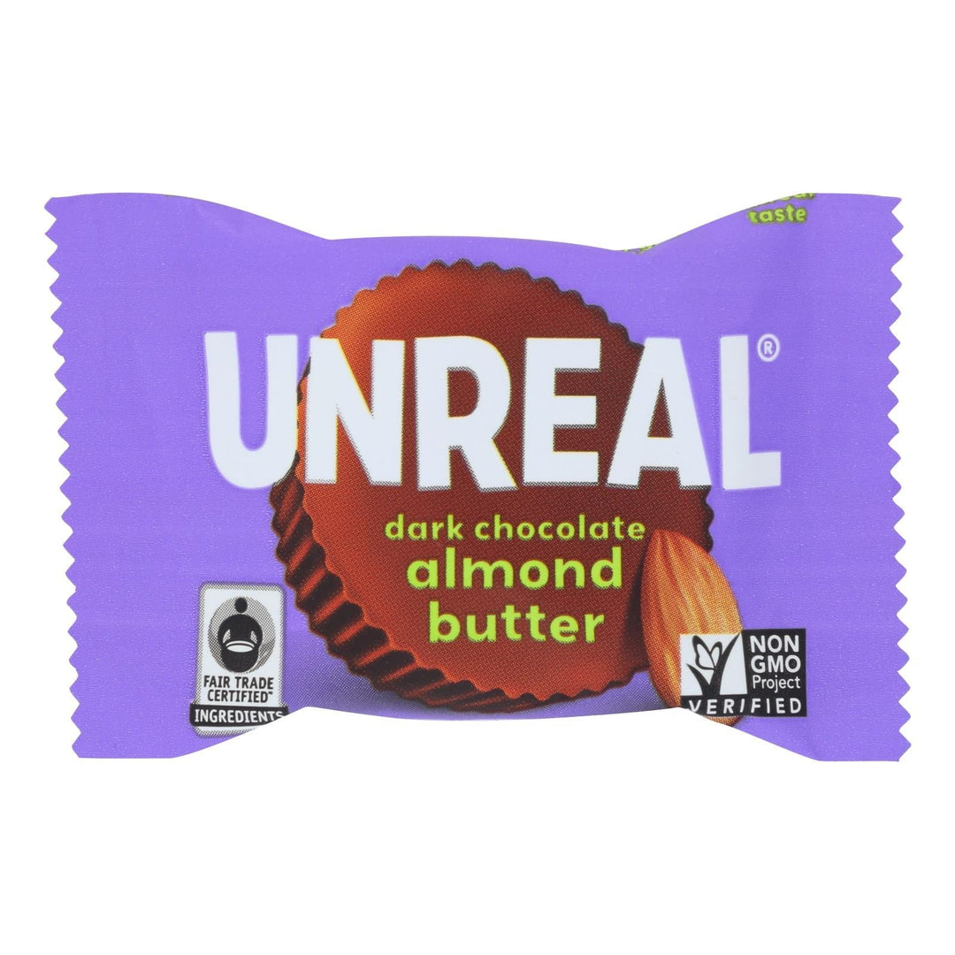 Unreal Dark Chocolate Almond Butter Cups - 40 Cups - Maras Green