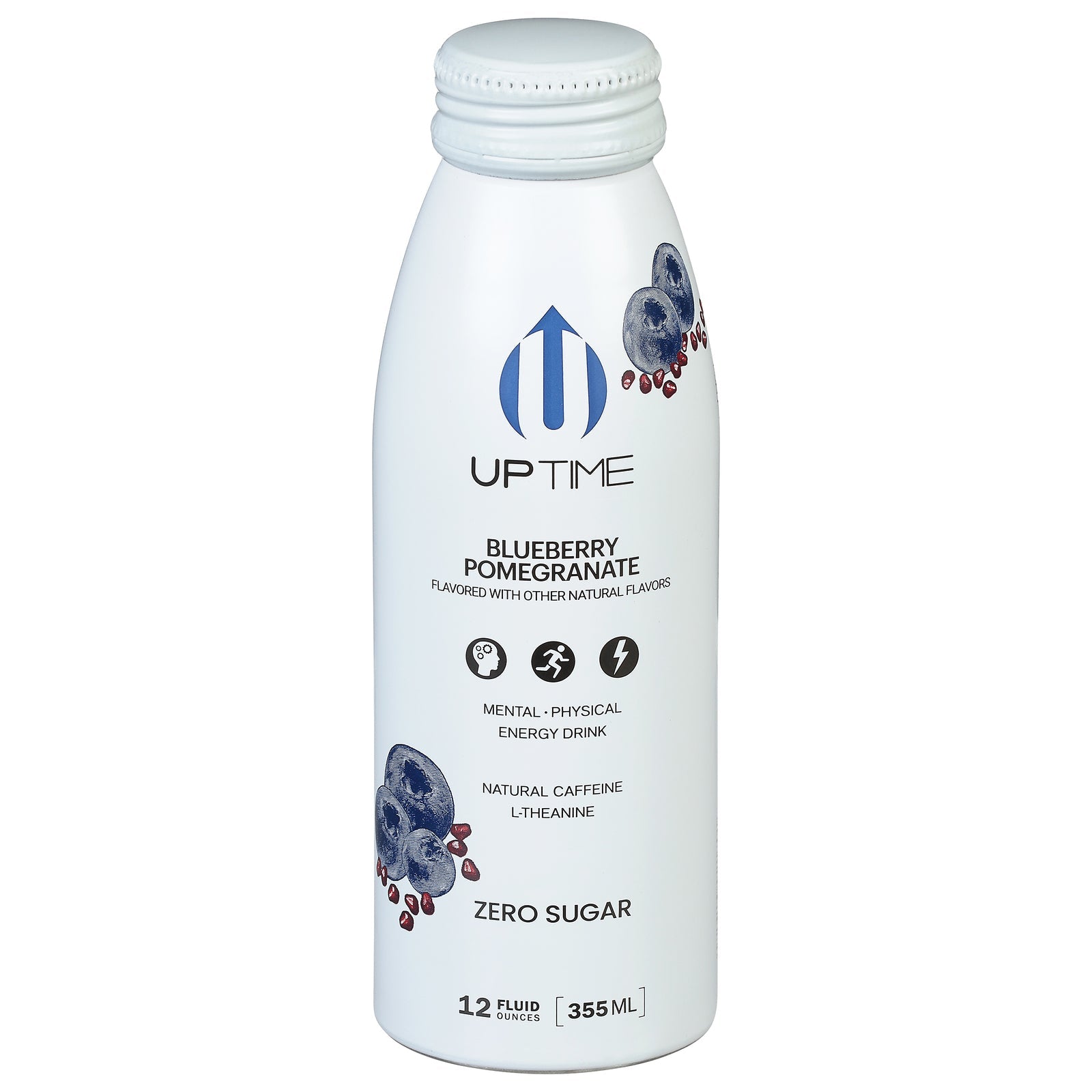 Uptime Energy - Energy Drink Blueberry Pom Ns - Case Of 12 - 12 Fz - Maras Green