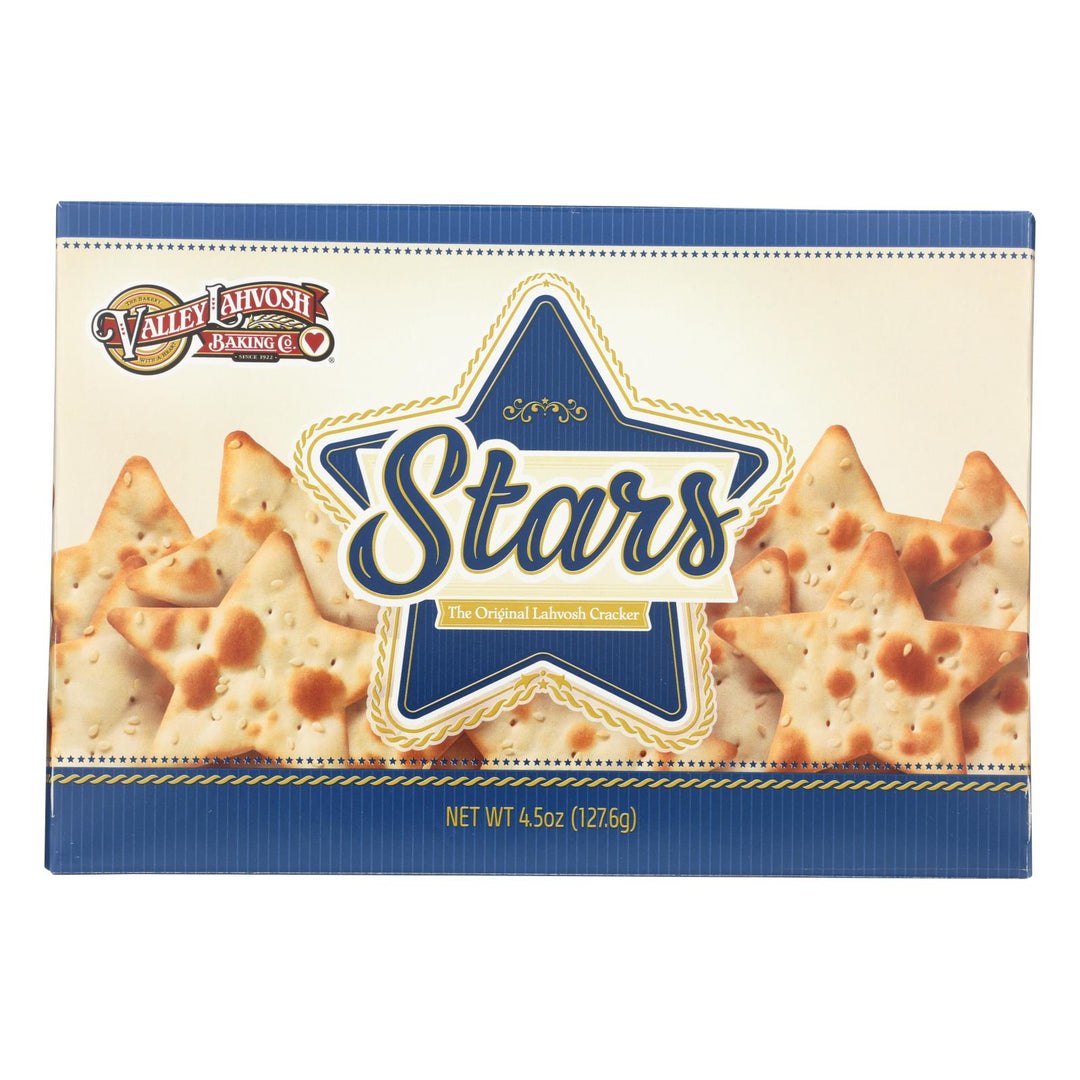 Valley Lahvosh - Crispbread Stars Original - Case Of 12 - 4.5 Oz - Maras Green