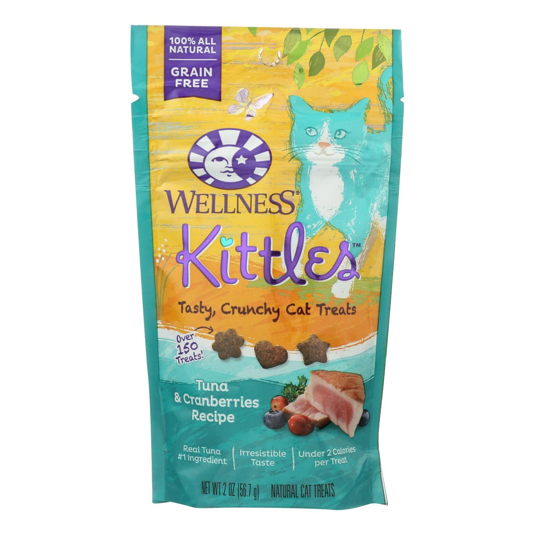 Wellness Pet Products Cat Treat - Kittles - Tuna & Cranberry - Case Of 14 - 2 Oz - Maras Green