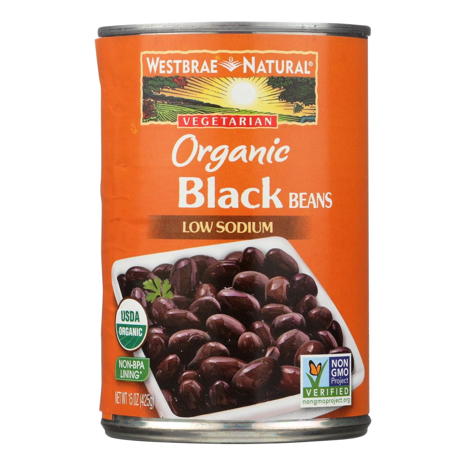 Westbrae Foods Organic Black Beans - Case Of 12 - 15 Oz. - Maras Green