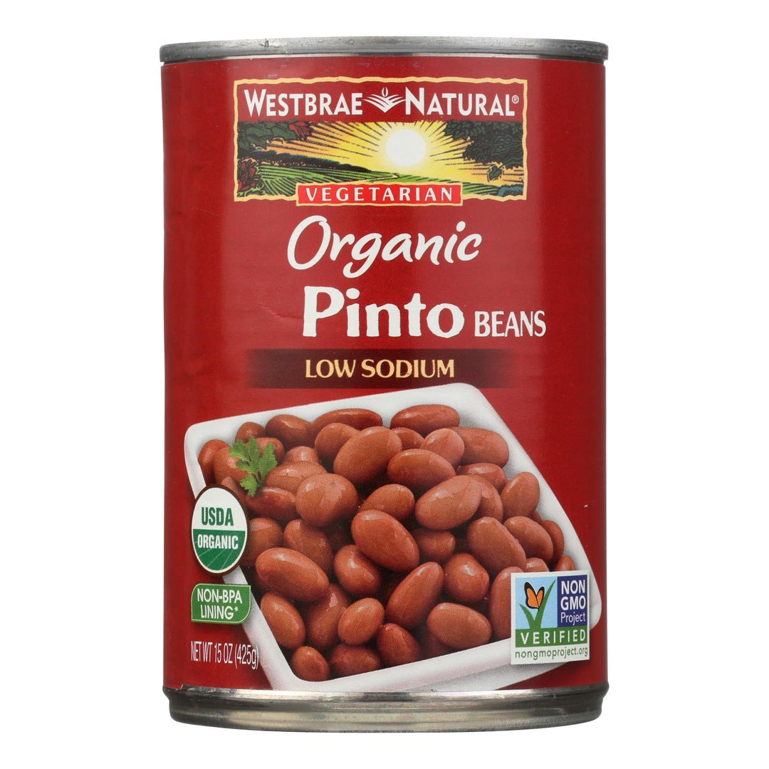 Westbrae Foods Organic Pinto Beans - Case Of 12 - 15 Oz. - Maras Green