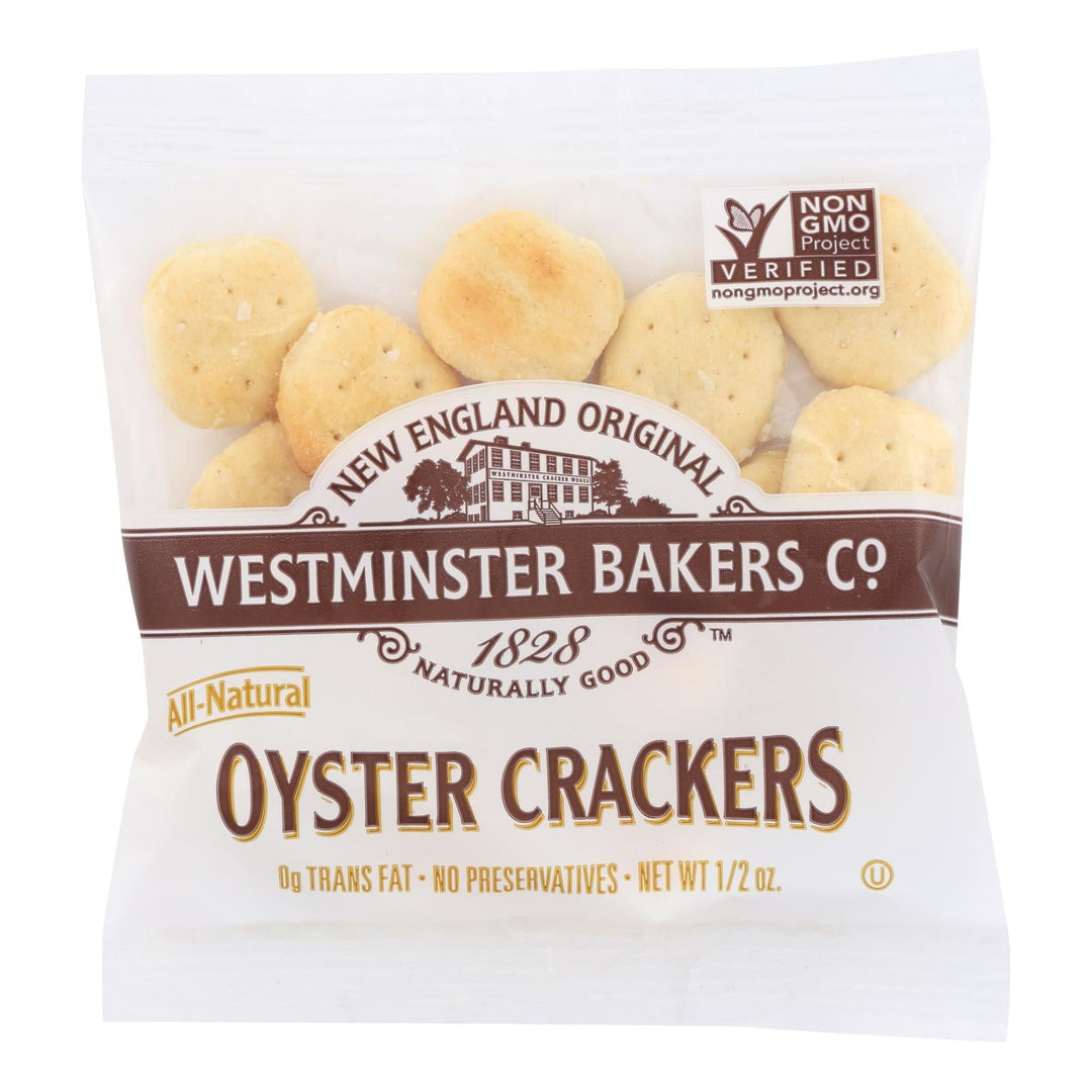Westminster Cracker Oyster Old Fashioned Crackers - Case Of 150 - 0.5 Oz. - Maras Green