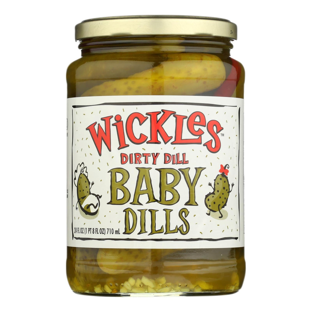 Wickles Dirty Dill Baby Dills - Case Of 6 - 24 Oz - Maras Green
