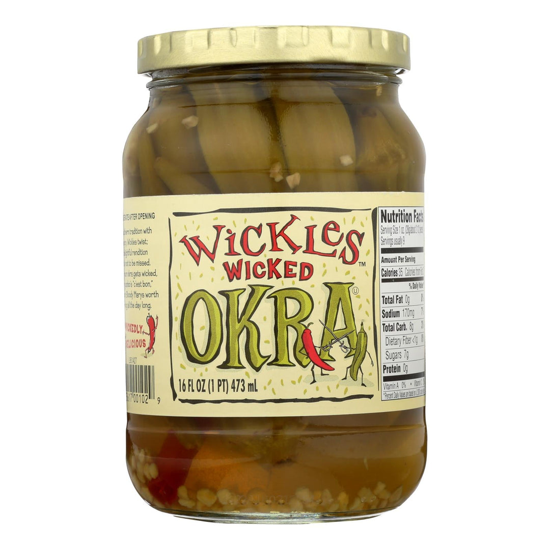 Wickles Wicked Okra - Case Of 6 - 16 Fz - Maras Green