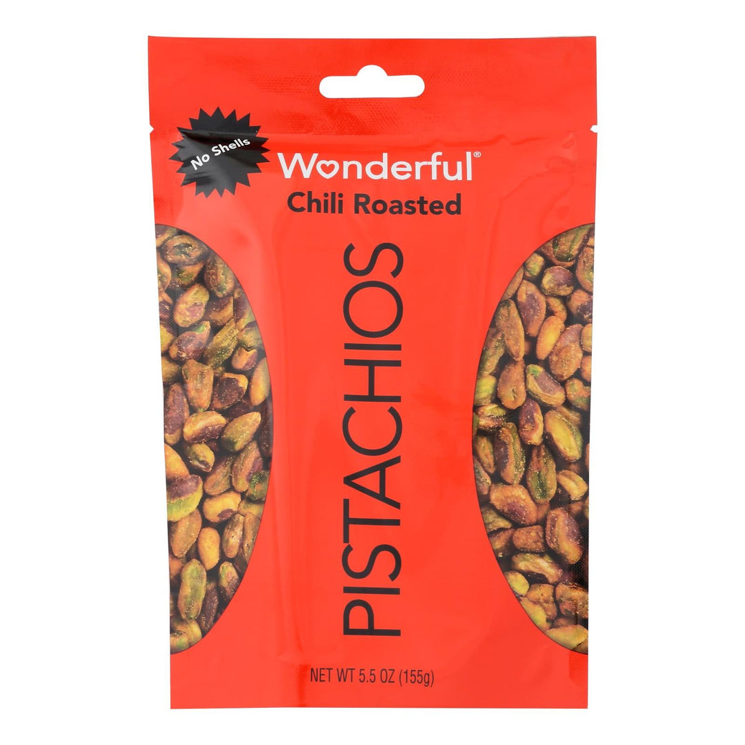 Wonderful Pistachios - Pistachios Chili No Shell - Case Of 10 - 5.5 Oz - Maras Green