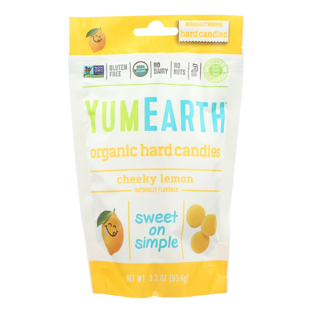 Yumearth Organics Organic Lemon Drops - Cheeky Lemon - 3.3 Oz - Case Of 6 - Maras Green