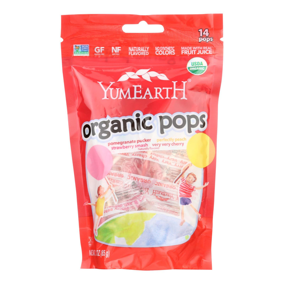 Yummy Earth Organic Lollipops Assorted Flavors - 3 Oz - Case Of 6 - Maras Green