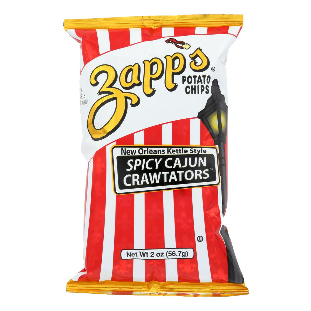 Zapps Potato Chips Chips - Cajun Crawtator - 2o - Case Of 25 - 2 Oz - Maras Green