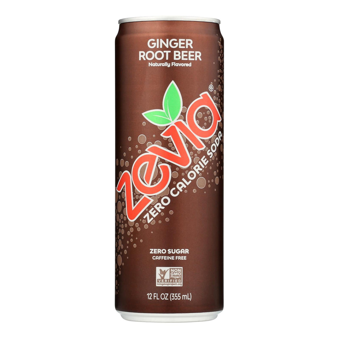 Zevia - Soda Ginger Root Beer - Case Of 12 - 12 Fz - Maras Green