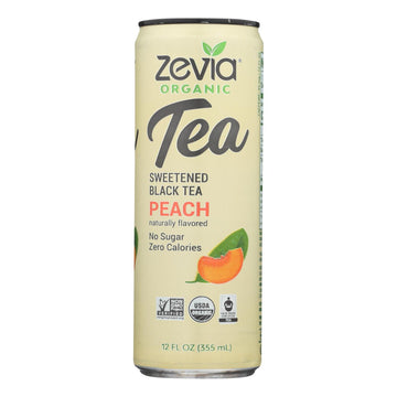 Zevia - Tea Black Peach - Case Of 12 - 12 Fz - Maras Green