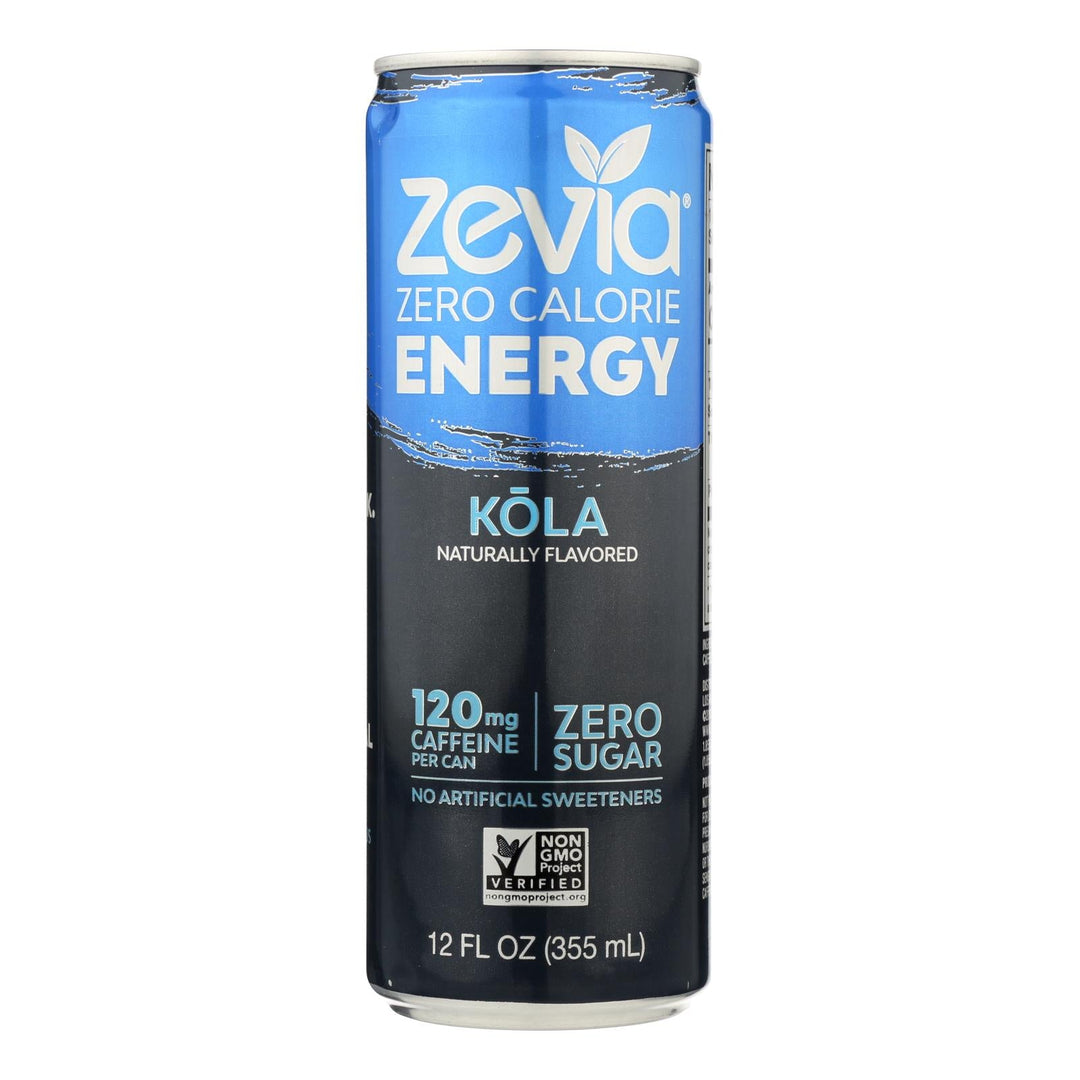 Zevia Zero Calorie Energy Drink - Cola - Case Of 12 - 12 Fl Oz - Maras Green