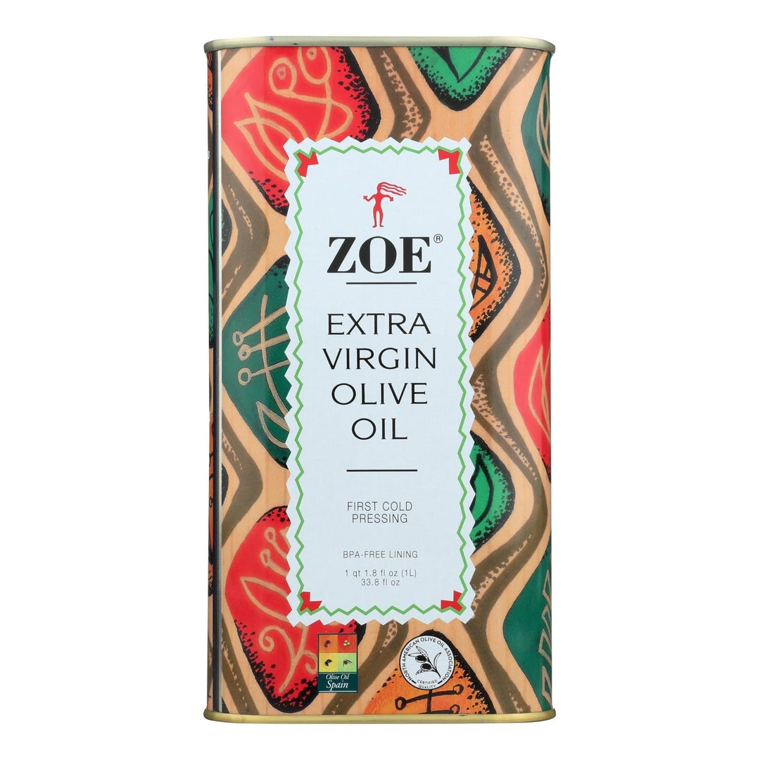 Zoe - Extra Virgin Olive Oil - Case Of 6 - 1 Liter - Maras Green