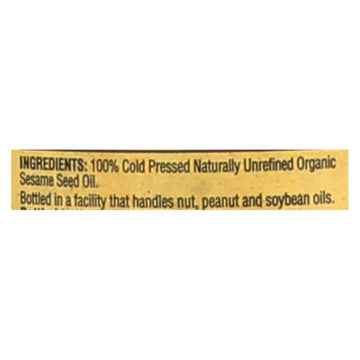 Napa Valley Naturals Organic Cold Pressed Sesame Oil - Case Of 12 - 12.7 Fl Oz. - Maras Green