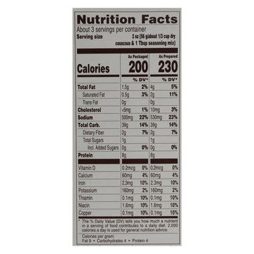 Near East Couscous Mix - Parmesan - Case Of 12 - 5.9 Oz. - Maras Green