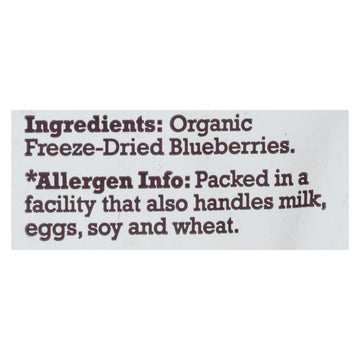 Natierra Fruit - Organic - Freeze Dried - Blueberries - 1.2 Oz - Case Of 12 - Maras Green