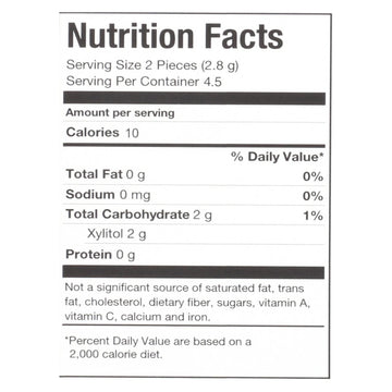 Pur Gum - Peppermint - Aspartame Free - 9 Pieces - 12.6 G - Case Of 12 - Maras Green